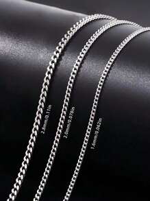 純銀S925素材簡約裸頸鍊，男士萬用風格，嘻哈時尚毛衣鍊，鎖骨鍊，C字側扣鍊，適宜作為送給父親的禮物