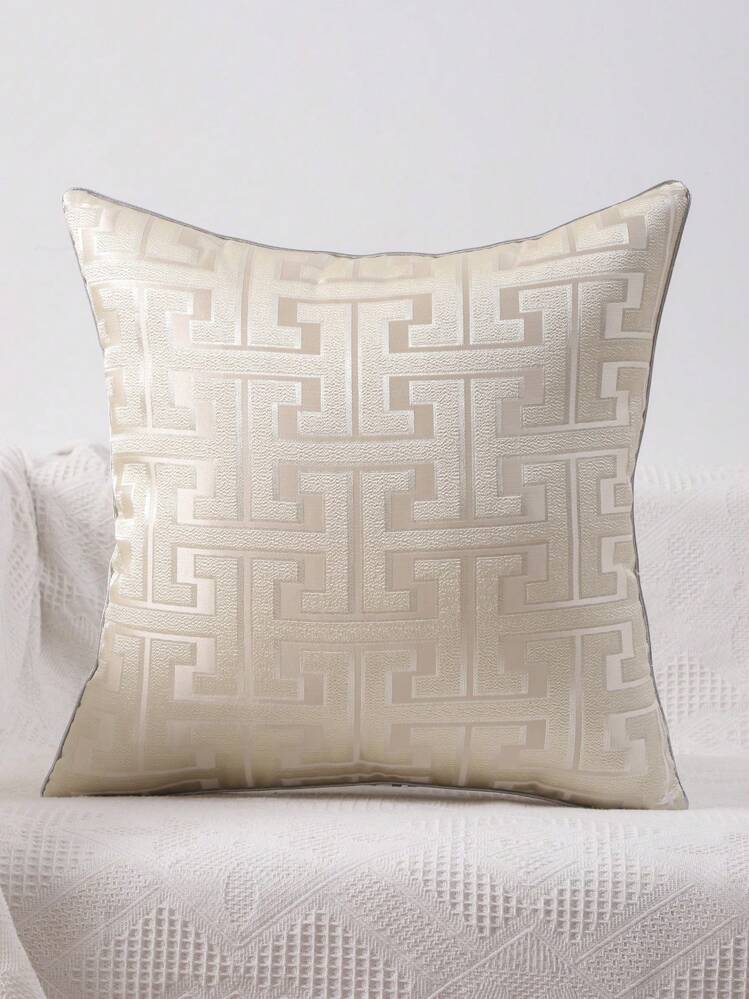 1pc Jacquard Cushion Cover, Modern Throw Pillow Case, Pillow Insert Not Include, For Sofa, Living Room - Grey - View 10