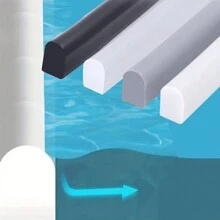 1 m Bande d'étanchéité en forme de U auto-adhésive, barrière d'eau pour salle de bain et toilettes, bande imperméable pour le comptoir, décoration de salle de bain, décoration d'automne, rentrée scolaire