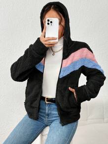 Women Winter Coats - 黑色 - 查看 3