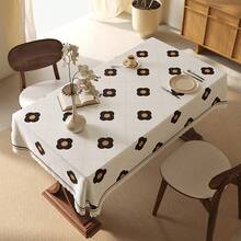 2024 New Waterproof And Oilproof Small Sheepskin Tablecloth, High-End And Luxurious Atmosphere For Rectangle Dining Table, Easy To Clean - Retro Flowers - View 1