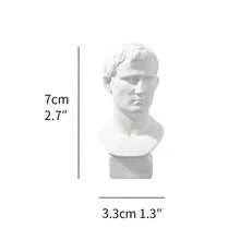 Hongbu ZHOU 1 pieza de Busto clásico mini greco-romano: Estatua art déco atemporal de ABS para coleccionistas y decoración del hogar (estilo aleatorio) - Blanco - Ver 7
