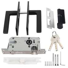 Cerradura Chapa Manija Para Puerta Recamara O Principal - Negro - Ver 1