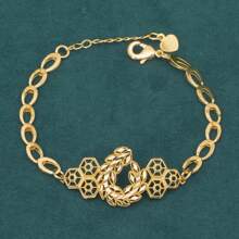 5pcs/Set Geometric Figure Number 8 Design Necklace Chain, Bib Necklace, Multi-Layer Necklace, 18K Gold Plated Copper Material, Thick And Heavy, Arabic/ Golden Color, Fashion French Romantic Luxury Dubai Style Bridal Wedding Party Gift For Couple, Mother, Sister, Festival Blessing, Women Jewelry Set