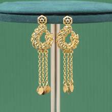 5pcs/Set Geometric Figure Number 8 Design Necklace Chain, Bib Necklace, Multi-Layer Necklace, 18K Gold Plated Copper Material, Thick And Heavy, Arabic/ Golden Color, Fashion French Romantic Luxury Dubai Style Bridal Wedding Party Gift For Couple, Mother, Sister, Festival Blessing, Women Jewelry Set