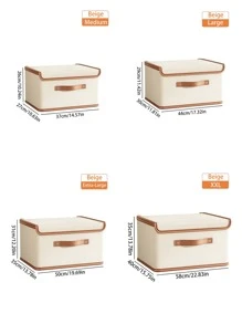 1pc Oxford Cloth Multifunctional Foldable Collapsible Storage Box With Lid In Beige Color, Suitable For Clothes, Toys, Documents Decorations Decor Festival Decor Room Decor Home Decor Decor Bedroom Decor Dress Pants Shoes Jeans Boots Skirtbedroom,Organizer,Organiser,Home Storage,White T Shirt Women,Black Pants Women,Ladies Winter Clothes,Dress,Winter Clothes For Ladies,Elegant Woman Dresses,White Shirt For Ladies,Long Sleeve,White Jumpsuit For Women,Spring Dresses For Women,Spring Outfits For Women,Spring,Spring Clothes,Minimalist,Summer Tops