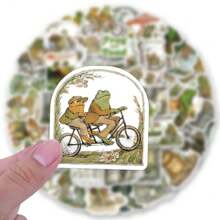 60 peças Adesivos Estéticos de Sapo e Sapo em Vinil para Scrapbooking, Diário, Laptop, Para-choque, Skateboard, Garrafa de Água, Computador, Telefone, Desenho Animado, Capacete, Adesivos e Decalques de Carro