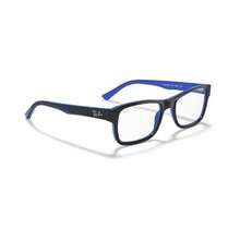 Ray-Ban RX5268 男女通用矩形眼镜 - 藍黑色 - 查看 6