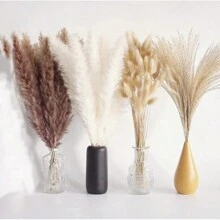 110 Stück Pampasgras weiße getrocknete Kaninchenschwanz Blumen, Boho-Stil Dekoration, künstliche Badezimmer Blumen Wanddekoration, Valentinstag, Geschenk, Herbstdekoration, Künstliche Pflanzen