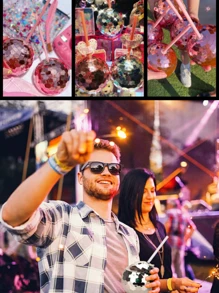 1個600毫升旋轉彩鏡球杯（附蓋子和吸管），適用於派對和禮物，閃閃發光的雞尾酒杯 - 彩色 - 查看 4