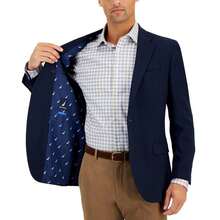 Nautica Blazer sólido con ajuste moderno y elástico activo para hombres - Marina de - Ver 5