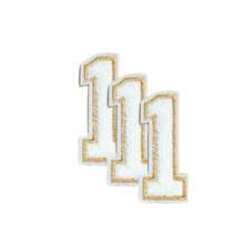 3 件 A-Z 3.15 英寸大号雪尼尔刺绣字母贴片，熨烫缝制字母贴片，用于衣服、夹克、帽子、书籍、背包的缝制贴花 - DIY 刺绣用品 - 白色 - 查看 167