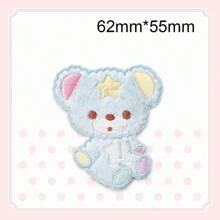 1pc Plush Bear Embroidered Patch, DIY Decorative Fashion Adhesive Sticker - As Photo - View 12