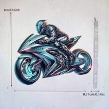 2D亞克力機車裝飾鑰匙扣，背包裝飾，適合送給朋友、家人的禮物 - 銀色 - 查看 8