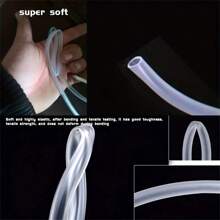 10公尺/ 393英寸水族箱氧氣泵-高品質專用氧氣管，強大的氣泵，柔軟的矽膠出風管和透明的軟管盒-超長的軟管可靈活使用，精確連接 - 無色 - 查看 5