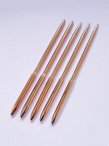 1Pc Acrylic Nail Brush UV Gel Carving Pen Brush Liquid Powder Nail Art 3D Drawing Pen Building Brush Nail Art Tool - Gold - View 4