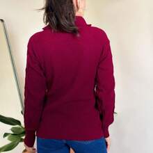 Women Cardigans - 紅木色 - 查看 3