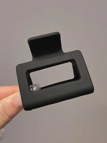 4 pièces Clips pour cheveux en plastique léger de taille moyenne noirs, blancs, marrons, kaki de 4,6 cm/1,81 pouces carrés. Accessoires capillaires élégants et polyvalents de couleur unie de haute qualité, convenant pour la sortie quotidienne, décontracté, la fête, les déplacements, les vacances, le lavage du visage, la douche, le maquillage, l'assortiment de tenues, les clips pour cheveux, les pinces à cheveux