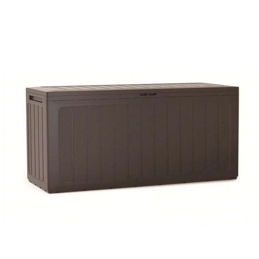 Baul de jardin 280 litros Prosperplast Boardebox de plastico en color Marrón Mocha 116 x 43,3 x 55 cm. Envío gratuito en 24/48 horas - Marrón Mocha - Ver 1