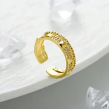 Chaobang 1入鑽石水滴形精美單戒指，可調大小，優雅閃耀，適用於女性、派對、音樂節、約會、禮物和夏日度假，適合日常佩戴 - J518 - 查看 24