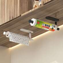 Porta papel higiénico de acero inoxidable montado en la pared, soporte de papel simple de unicolor para baño - Blanco - Ver 5