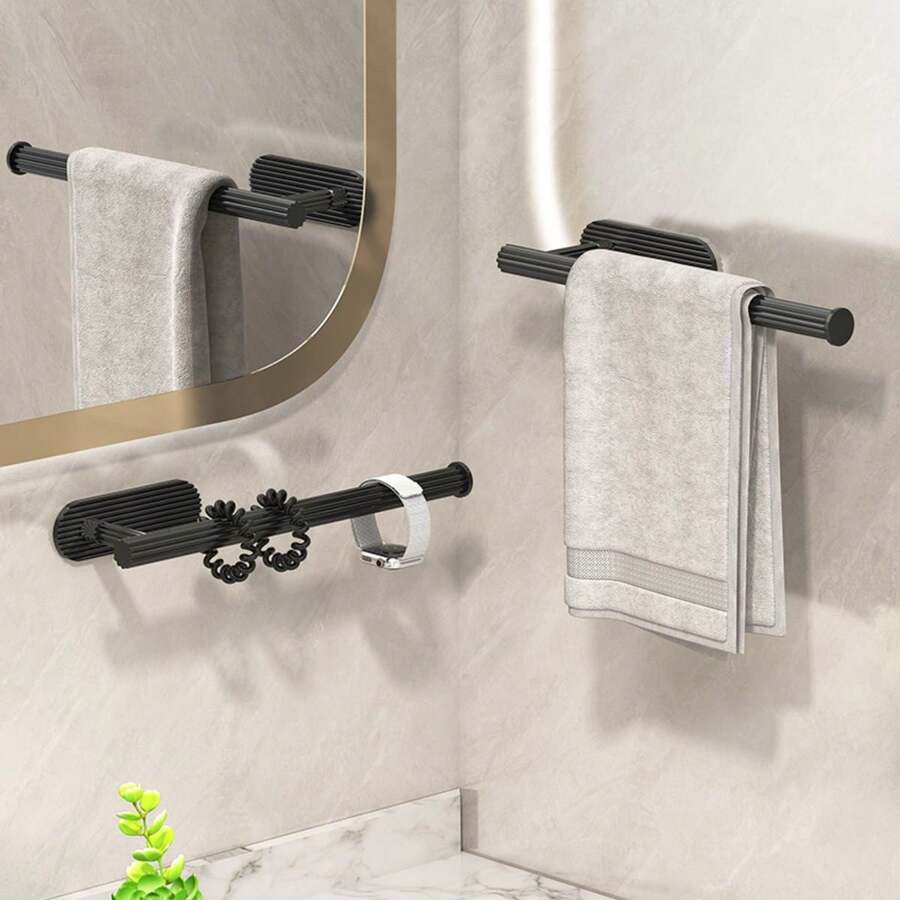 Porta papel higiénico de acero inoxidable montado en la pared, soporte de papel simple de unicolor para baño - Blanco - Ver 1