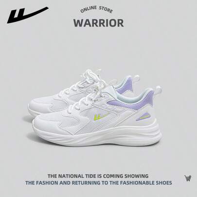 WARRIOR 1雙女士透氣運動平底鞋，前綁帶設計，PU材質，柔軟鞋底，適用於戶外活動和休閒穿著