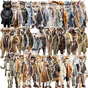 Unikt vintageklistermärkepaket för katt, hund eller djur - bedårande och vattentät vinylkonst för trendiga telefoner, kuddar, vattenflaskor, bärbara datorer och mer!