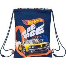 Safta Junior Hot Wheels "Speed Club" Flat Bag - Officially Licensed Flat Bag - Elegant Design - Ideal For Daily Use - Lightweight Material - Adjustable Drawstring Closure - 彩色 - 查看 1