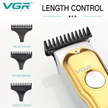 VGR Professioneller USB wiederaufladbarer Haarschneider Elektrischer Trimmer kabellos für Männer V-290-Gold-ohne Box - Gold - Übersicht 7