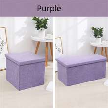 1 Chiếc Ghế Ottoman Có Thể Gấp Gọn Với Ghế Đệm Mềm Mại, Chỗ Để Chân Lớn Và Không Gian Chứa Đồ Cho Phòng Ngủ, Phòng Khách Và Nhiều Môi Trường Khác Nhau - Nhiều màu - Xem 8