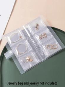 1入組84格便攜式珠寶收納相簿 - 在旅行時輕鬆保持您的耳環、戒指等珠寶遠離灰塵和氧化，方便攜帶！