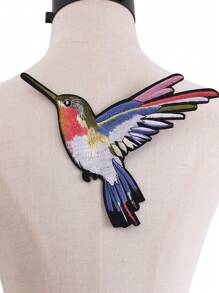 4 piezas parches de tela de bordado de pájaros, parches de hierro con diseños de animales de dibujos animados, emblemas bordados de bricolaje - Multicolor - Ver 10