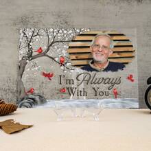 Personalized Memorial Photo Acrylic Plaque Gift, I'm Always With You Plaque, Custom Photo Memorial Plaque, Remembrance Gift For Family Members Mom Dad Grandma Grandpa Gifts Birthday Graduation