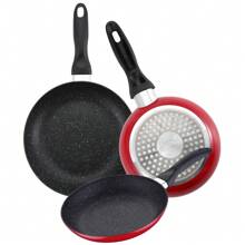 Set de 3 sartenes "San Ignacio" con revestimiento en mármol Ø16 cm Ø20 cm Ø24 cm - Multicolor - Ver 1