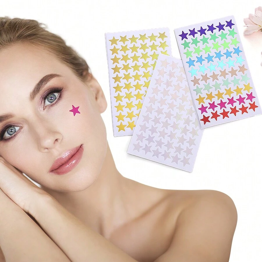 5 Sheets/Pack Star Stickers Colourful Self Adhesive Reward Stickers Stars Labels For Scrapbooking Or Embellishment, 5PCS/Set - Multicolor - View 1