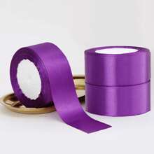 3 Stücke, 72 Yards/4cm Satinband Geschenkbox Verpackung, dekoratives Band, Bekleidungs Zubehör, Gewebeband, Geburtstags Festival Rose Blumen DIY Bastelband