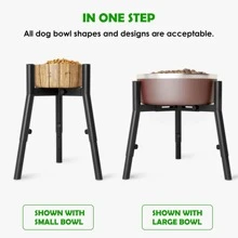 Adjustable Dog Bowl Stand For Medium Large & Extra Large Dogs, 3 Adjustable Tall Dog Food Stand, Adjustable Wide 17.8-27.1cm Heights 25-30-34cm, Raised Dog Bowl Holder, Elevated Dog Bowl & Water Feeder (Bowl Not Included) - Black - View 11
