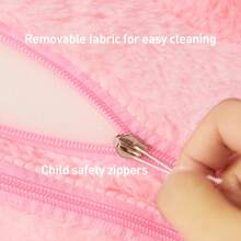 Toddler Chair Comfy,Foldable Princess Kids Couch For Girl, Toddler Recliners For Kids Age 1-4, Kids Sofa Bed Fold Out - Hồng - Xem 6