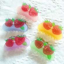 1入醋酸拼接髮夾，後部、捲髮、髮爪，高端色塊夾子，適用於女性 - 彩色 - 查看 1