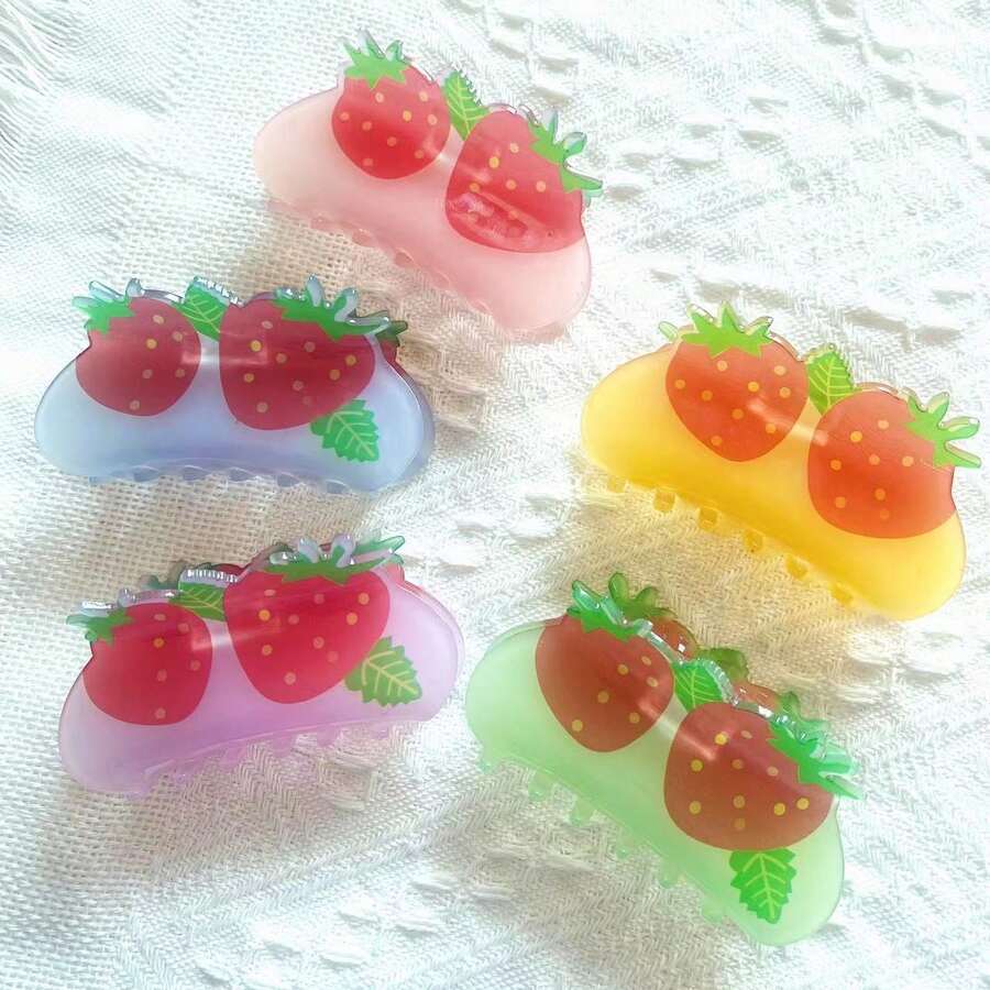 1入醋酸拼接髮夾，後部、捲髮、髮爪，高端色塊夾子，適用於女性 - 彩色 - 查看 1