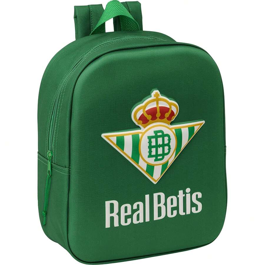 Real Betis Balompié 3d 日托背包，带皇家贝蒂斯 Balompie 网袋 - 官方授权学校背包 - 人体工程学设计 - 充足的存储空间 - 多功能口袋 - 彩色 - 查看 1