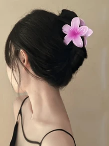 3 Piranha Flower Shape Hair Clip Women Fashion Hairstyles Clip Roses Daily Use Accessory Claw Clip 3 UNITS - Màu Hoa hồng đỏ - Xem 3