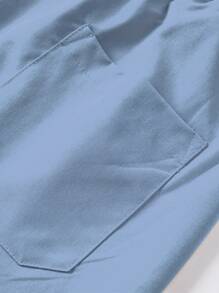 1pc Boyfriend Style Men's Work Pants Loose-Fit Straight-Leg Wide-Legged Quick-Dry Sports Leisure Trousers - Royal Blue - View 4