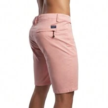 CHB CHILI BEANS CLOTHING Bermuda de Gabardina Stretch para Hombre - Rosa coral - Ver 5