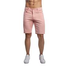 CHB CHILI BEANS CLOTHING Bermuda de Gabardina Stretch para Hombre - Rosa coral - Ver 1