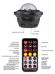 1pc Led Projection Light, Modern PC Water Wave Design Projection Light For Home Decoration