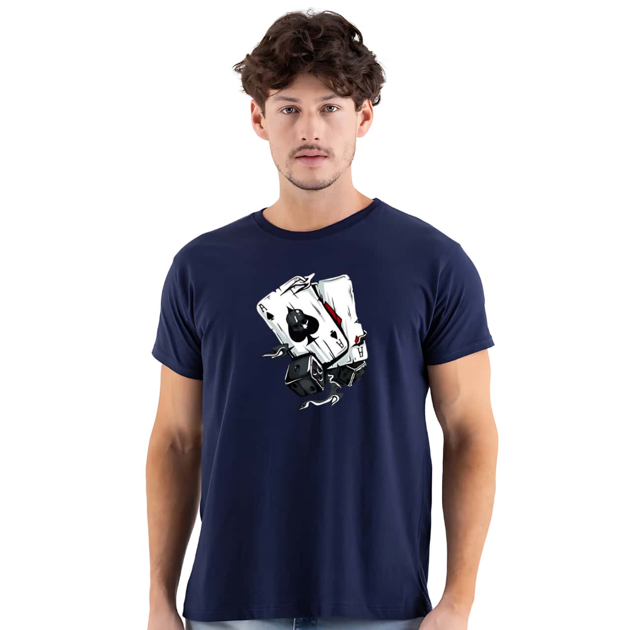 Men T-Shirts - 藏蓝色 - 查看 1