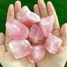 1pc Random Ounce Pure Natural Powder Rose Quartz Rough Raw Crystal Rock Mineral Specimen Healing Reiki Home Decor - Natural Rose Quartz Rough Stone - View 6