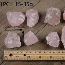 1pc Random Ounce Pure Natural Powder Rose Quartz Rough Raw Crystal Rock Mineral Specimen Healing Reiki Home Decor - Natural Rose Quartz Rough Stone - View 2